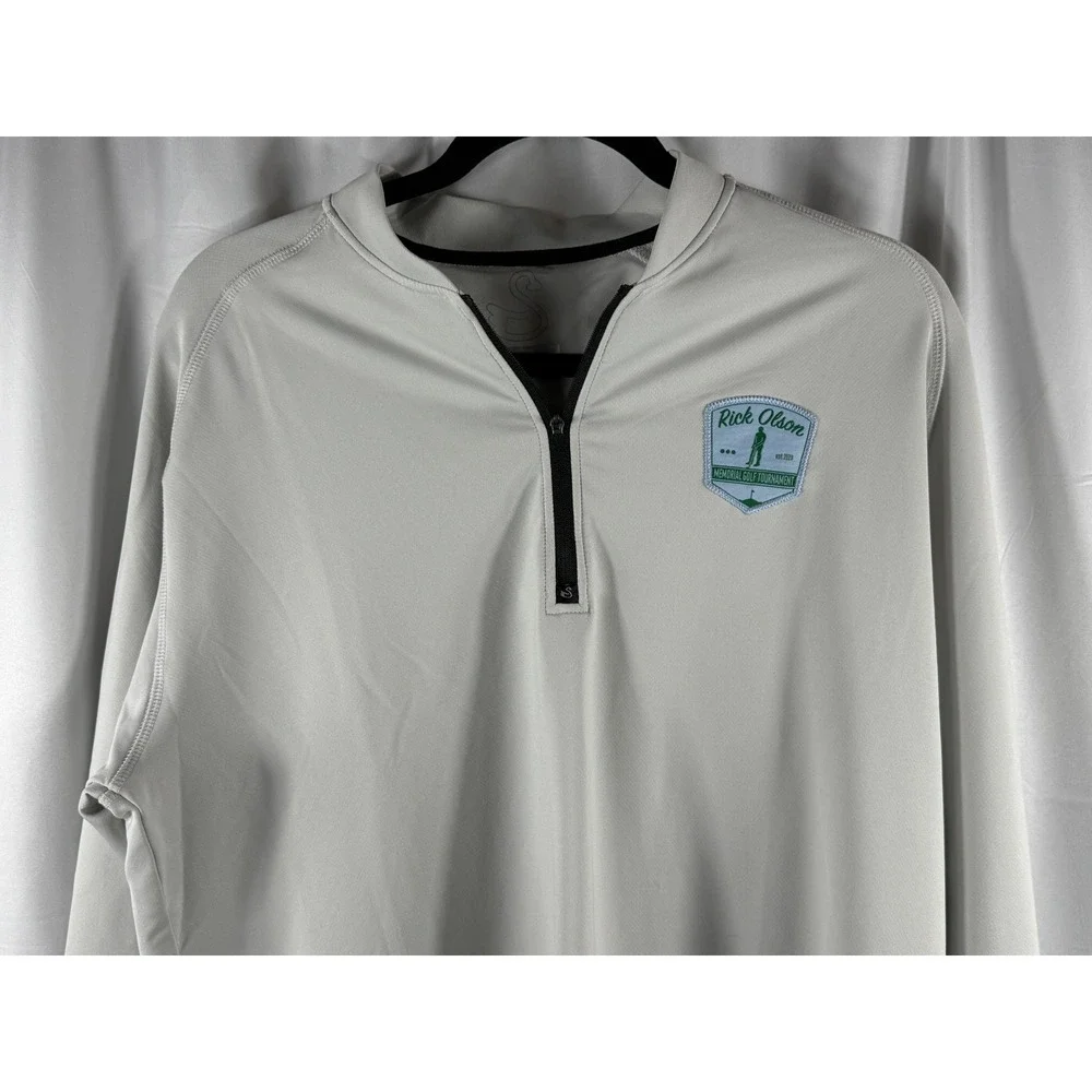 Swannies Rick Olson Memorial Golf Tournament Pullover Long‎ Sleeve Gray Mens L